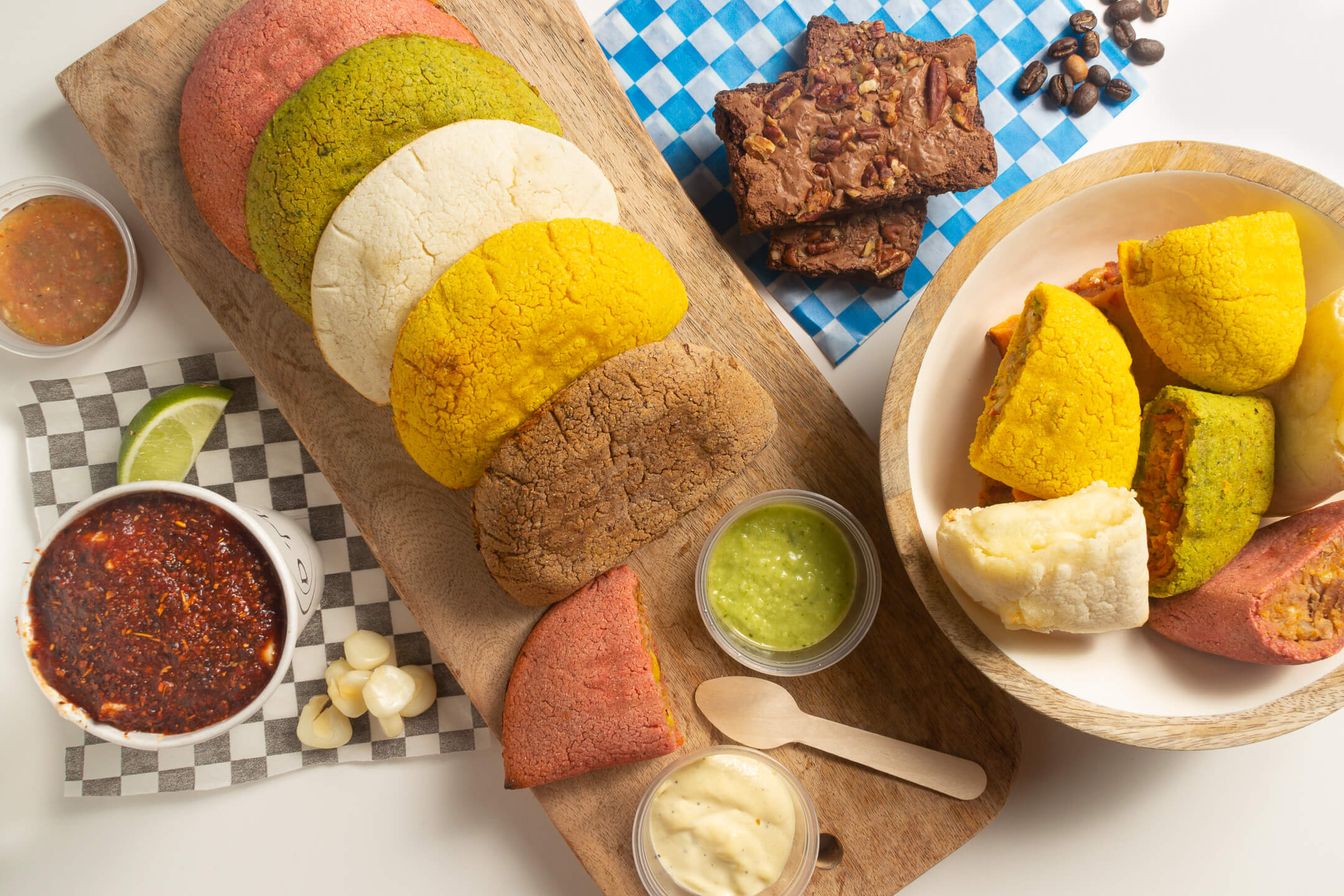 Empanadas and coffee table